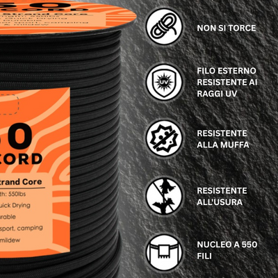 Paracord parachute cord