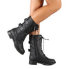 Chaussures style rangers femme