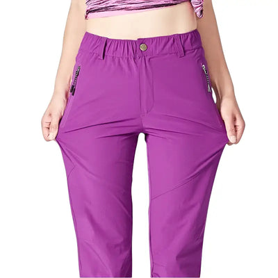 Pantalon randonnée femme violet