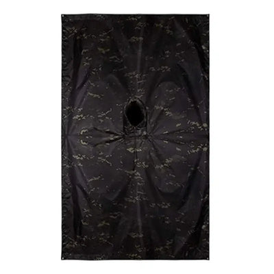 Poncho noir imperméable randonnée