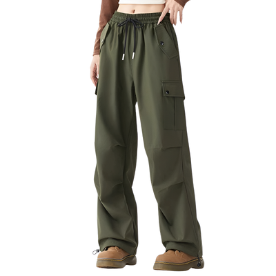 Straight leg cargo trousers womens