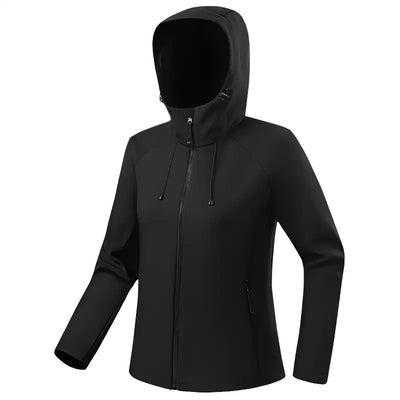 Veste softshell polaire femme chaude avec capuche coupe-vent